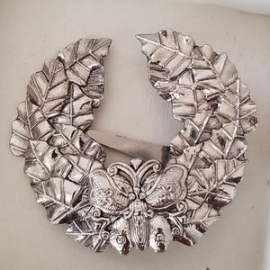 Sylvia Dahl for NM Butterfly Wreath Brooch Clip